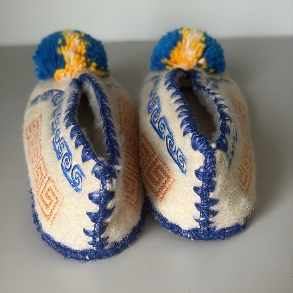 Minas Traditional Greek Woollen Slippers Size 38 NEW! - Picture 5 of 8